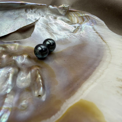 Natural Loose Tahitian Black Pearl | Round Genuine Cultured Pearl | High Luster Pearl for Fine Jewelry Making