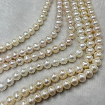 Fresh Water Pearl, White Color, Round Shape, 7.5-8 MM Size