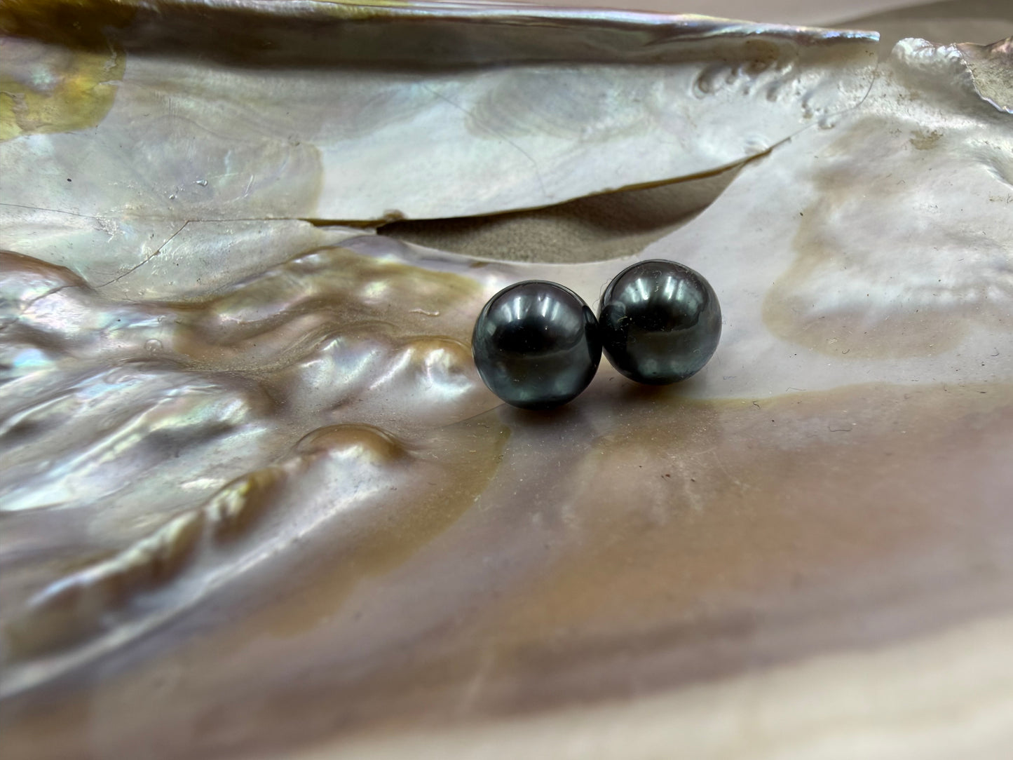 Natural Loose Tahitian Black Pearl | Round Genuine Cultured Pearl | High Luster Pearl for Fine Jewelry Making