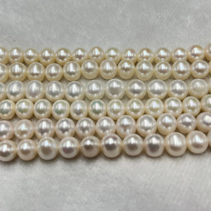 Fresh Water Pearl, White Color, Round Shape, 7.5-8 MM Size