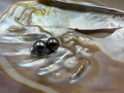 Natural Loose Tahitian Black Pearl | Round Genuine Cultured Pearl | High Luster Pearl for Fine Jewelry Making