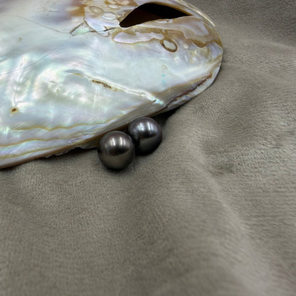 Natural Loose Tahitian Black Pearl | Round Genuine Cultured Pearl | High Luster Pearl for Fine Jewelry Making