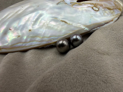 Natural Loose Tahitian Black Pearl | Round Genuine Cultured Pearl | High Luster Pearl for Fine Jewelry Making