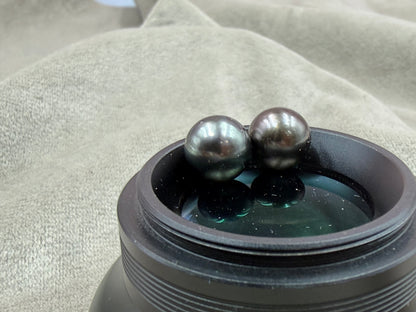 Natural Loose Tahitian Black Pearl | Round Genuine Cultured Pearl | High Luster Pearl for Fine Jewelry Making