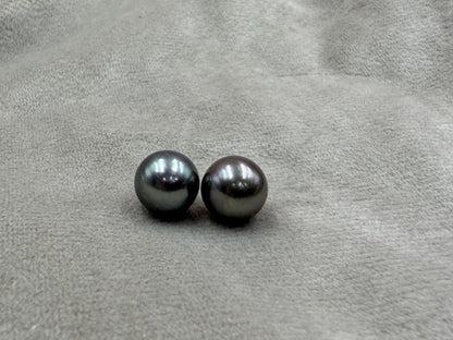 Natural Loose Tahitian Black Pearl | Round Genuine Cultured Pearl | High Luster Pearl for Fine Jewelry Making