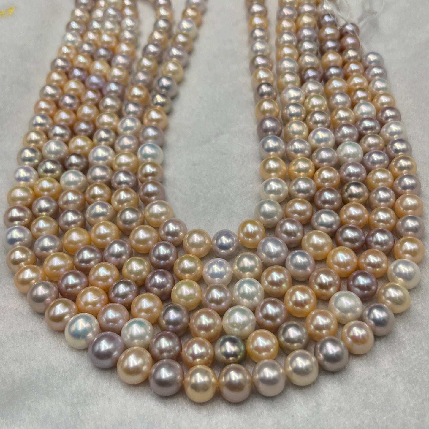 Fresh Water Pearl, Multi Color, Round Shape, 9-10MM Size