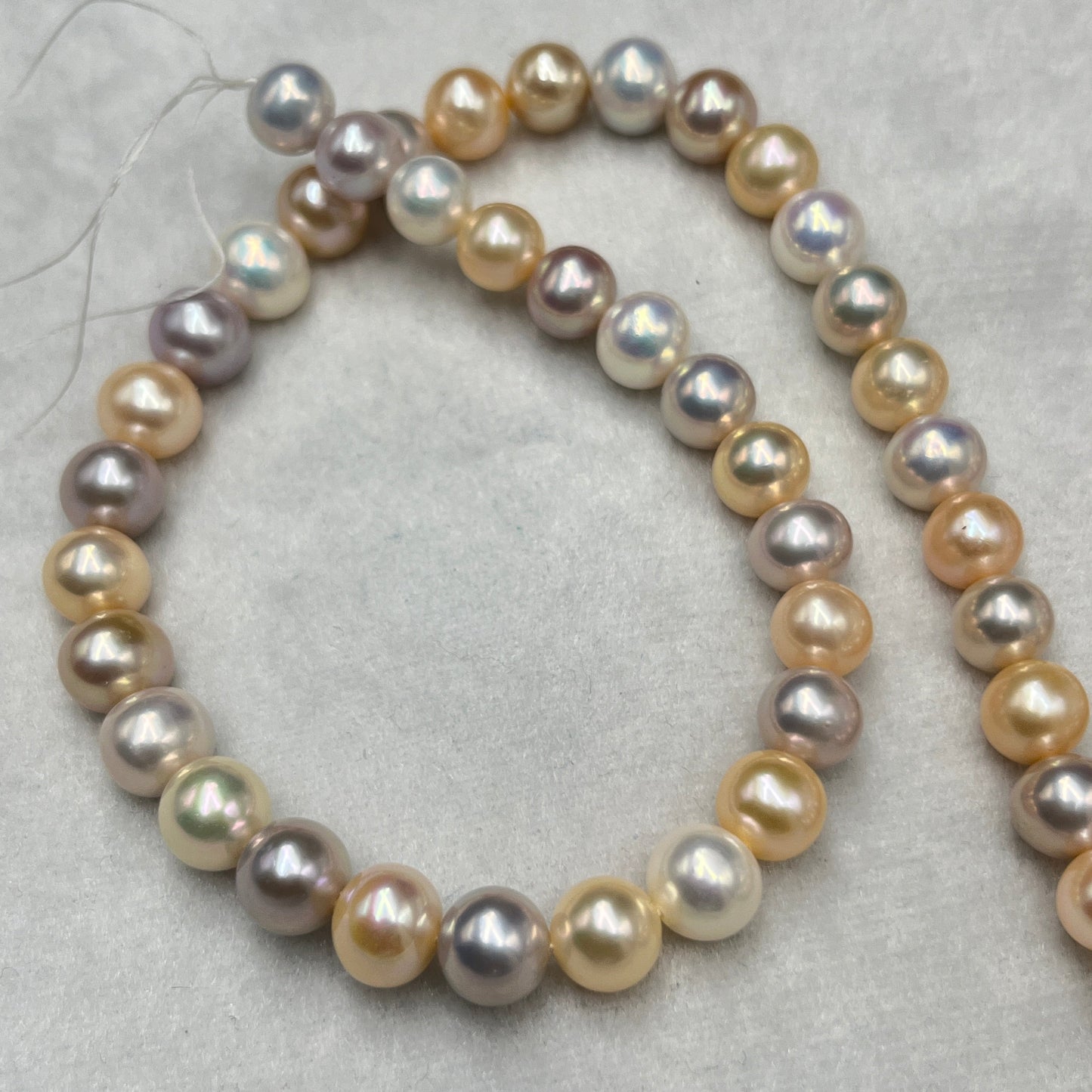 Fresh Water Pearl, Multi Color, Round Shape, 9-10MM Size