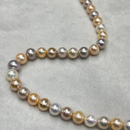 Fresh Water Pearl, Multi Color, Round Shape, 9-10MM Size