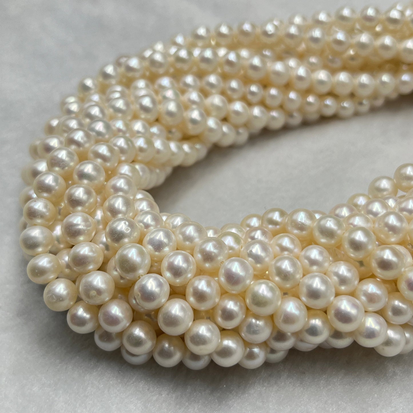 Fresh Water Pearl, White Color, Round Shape, 7MM