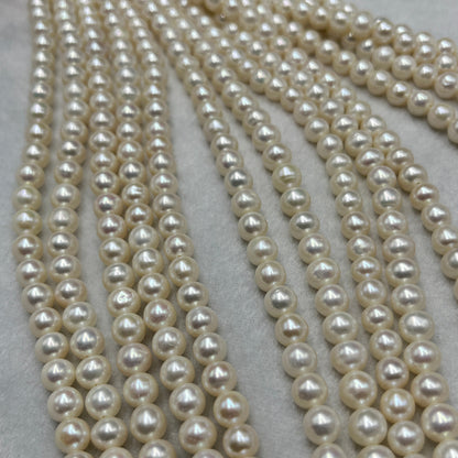 Fresh Water Pearl, White Color, Round Shape, 7MM