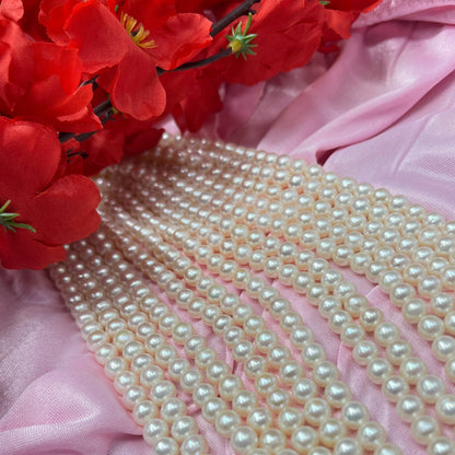 Fresh Water Pearl, White Color, Round Shape, 7MM