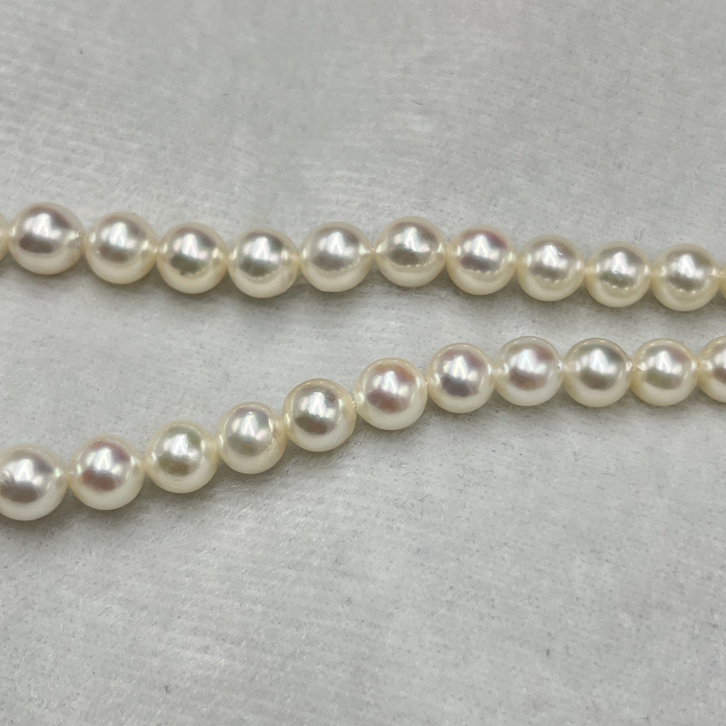 Akoya Pearl Off White Color, Round Shape, AAA Luster Pearl, 6-9.5 MM Size