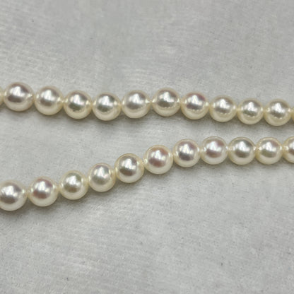 Akoya Pearl Off White Color, Round Shape, AAA Luster Pearl, 6-9.5 MM Size