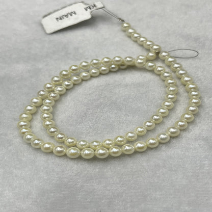 Akoya Pearl Rich Cream Color, Round Shape, AAA Luster Pearl, 7-8 MM Size