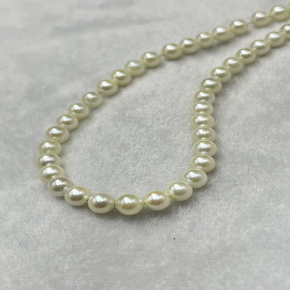 Akoya Pearl Rich Cream Color, Round Shape, AAA Luster Pearl, 7-8 MM Size