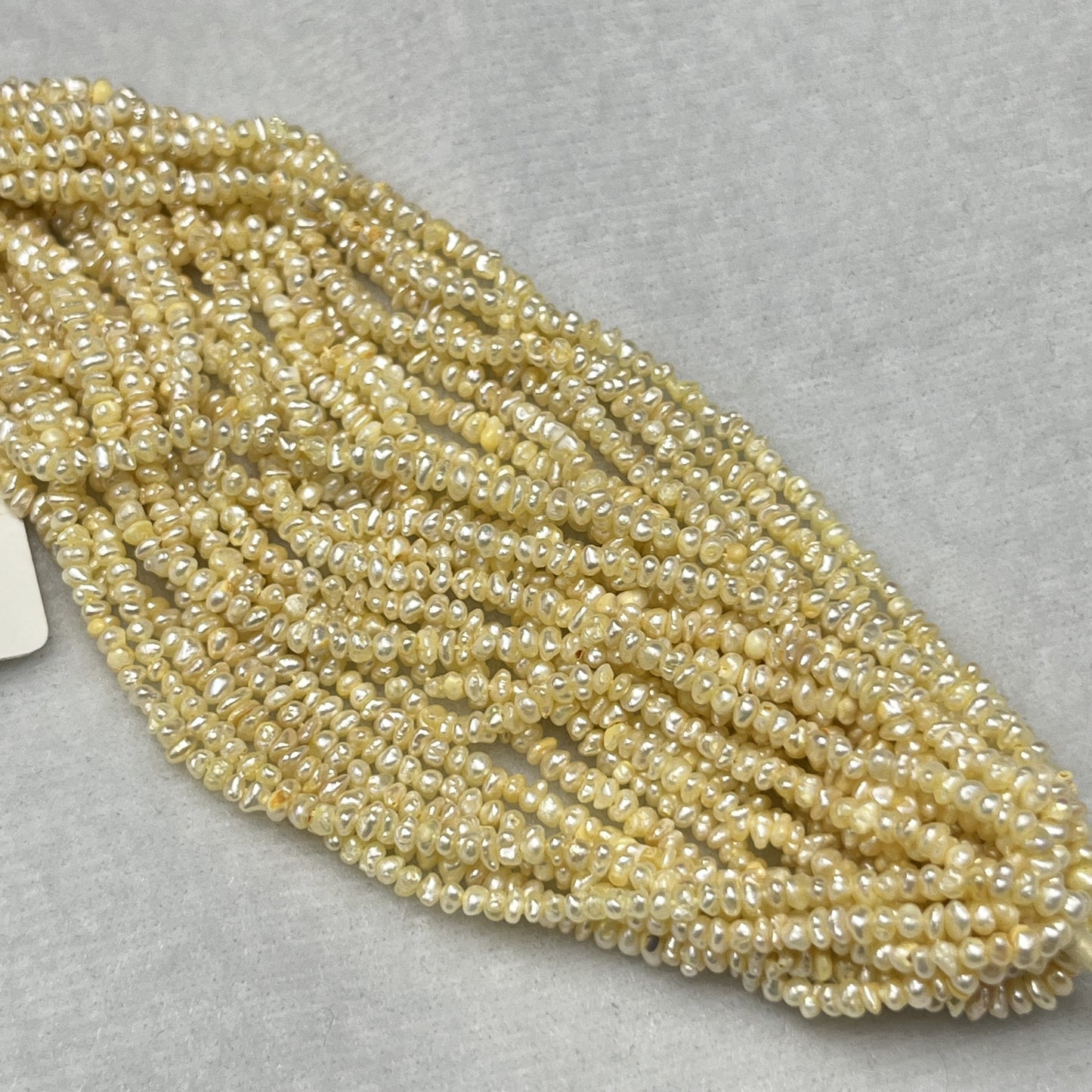 Japan Keshi Pearl Light Golden Color, Uneven Shape, AA Luster Pearl, 2-2.5 MM Size