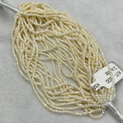 Fresh Water Pearl, Cream Color, Flat Shape, 2.4 MM Size