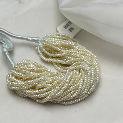 Fresh Water Pearl, Cream Color, Flat Shape, 2.4 MM Size