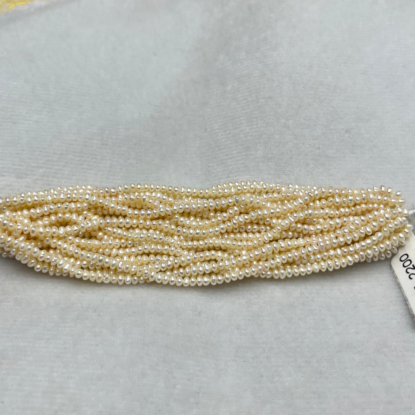 Fresh Water Pearl, Cream Color, Flat Shape, 2.75 MM Size