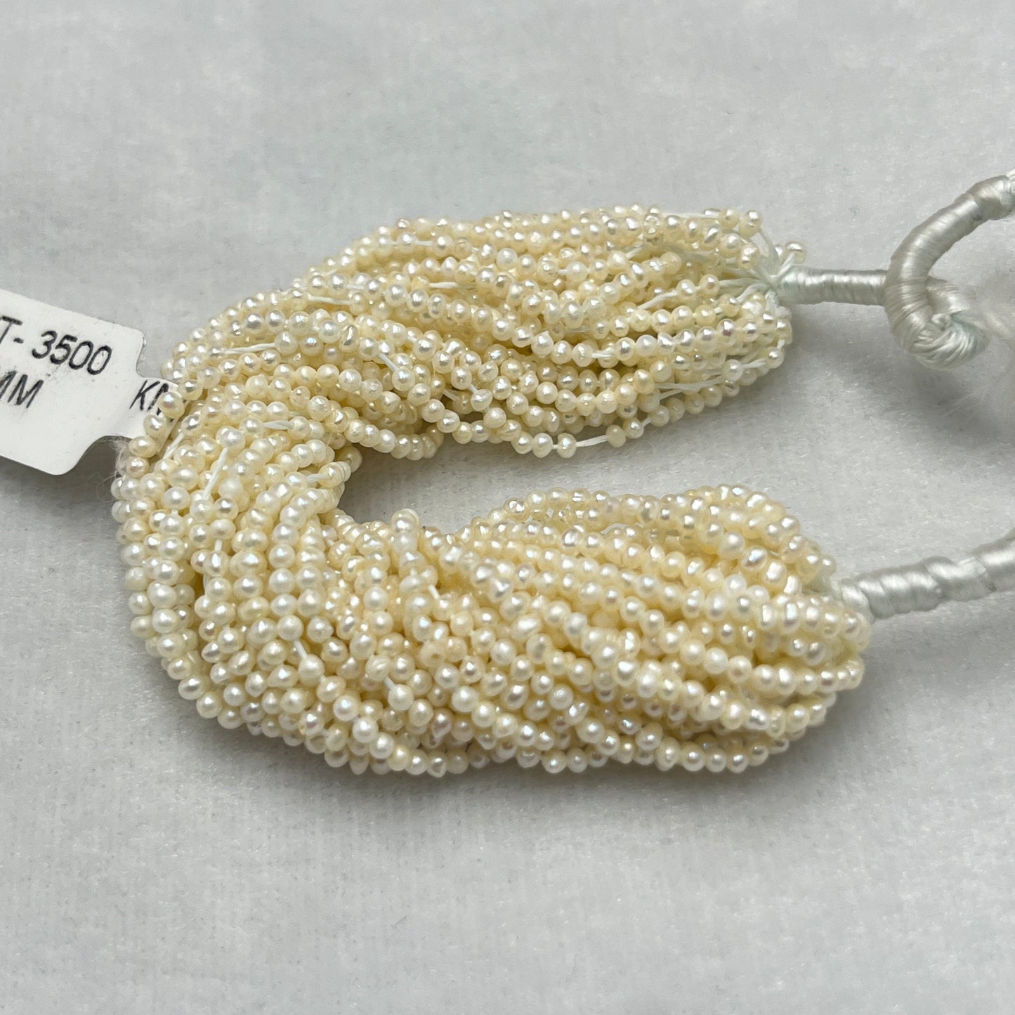 Fresh Water Pearl, Cream Color, Oval Shape, 2 MM