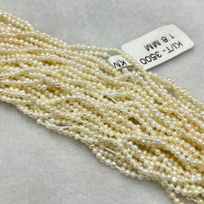 Fresh Water Pearl, Cream Color, Oval Shape, 2 MM