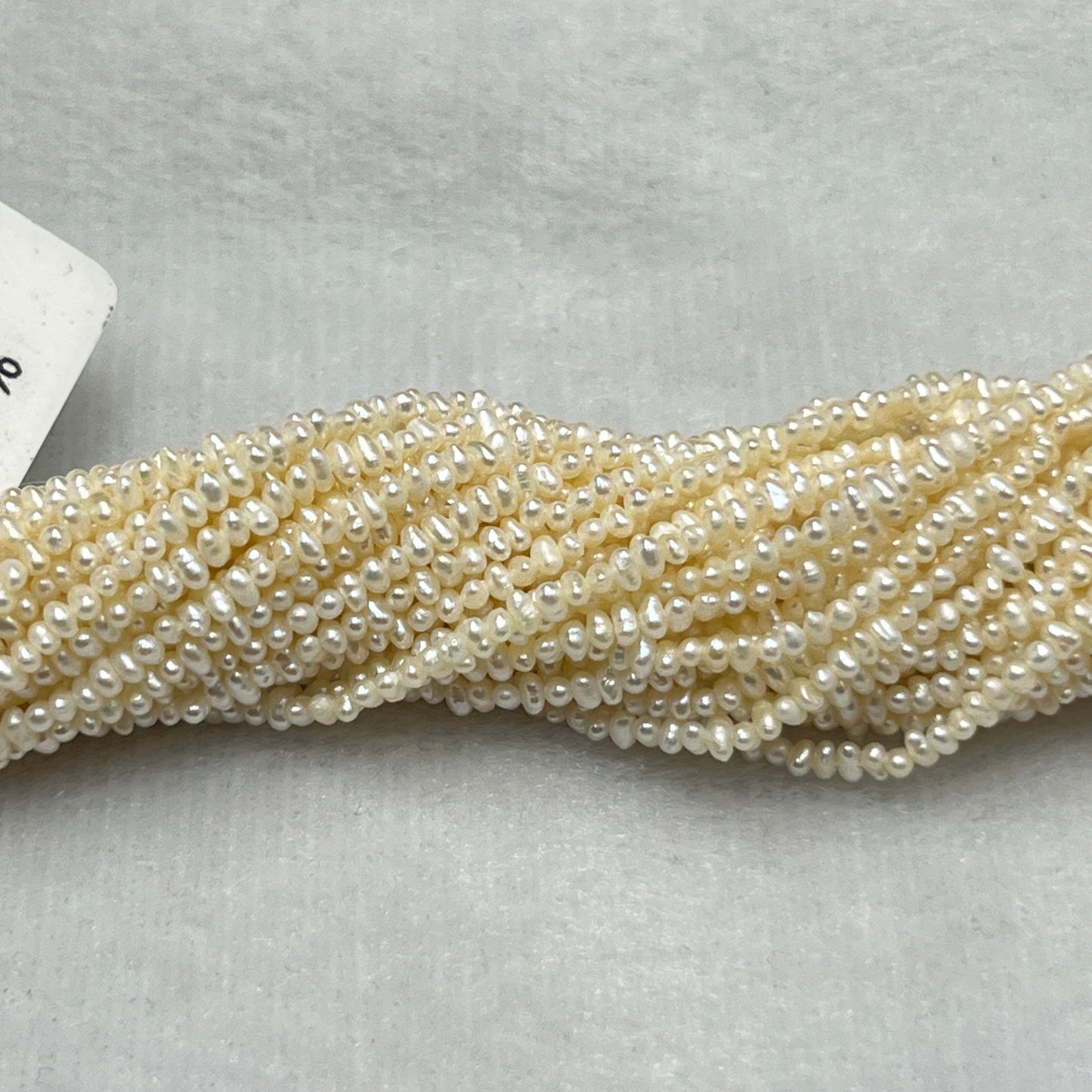 Fresh Water Pearl, Cream Color, Uneven Shape, 2.25 MM Size