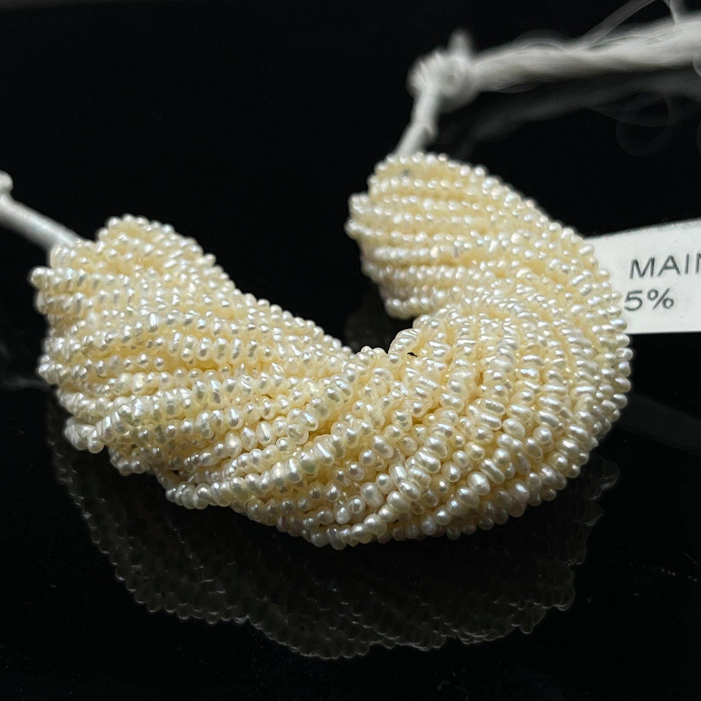 Fresh Water Pearl, Cream Color, Uneven Shape, 2.25 MM Size