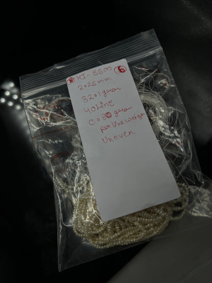 Fresh Water Pearl, Cream Color, Uneven Shape, 2.25 MM Size