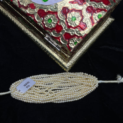 Fresh Water Pearl, Light Yellow Color, Near Round Shape, 3.5 MM Size