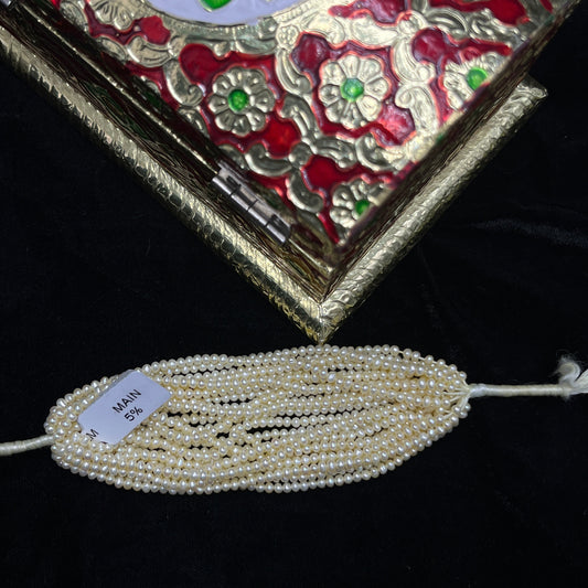 Fresh Water Pearl, Light Yellow Color, Near Round Shape, 3.5 MM Size