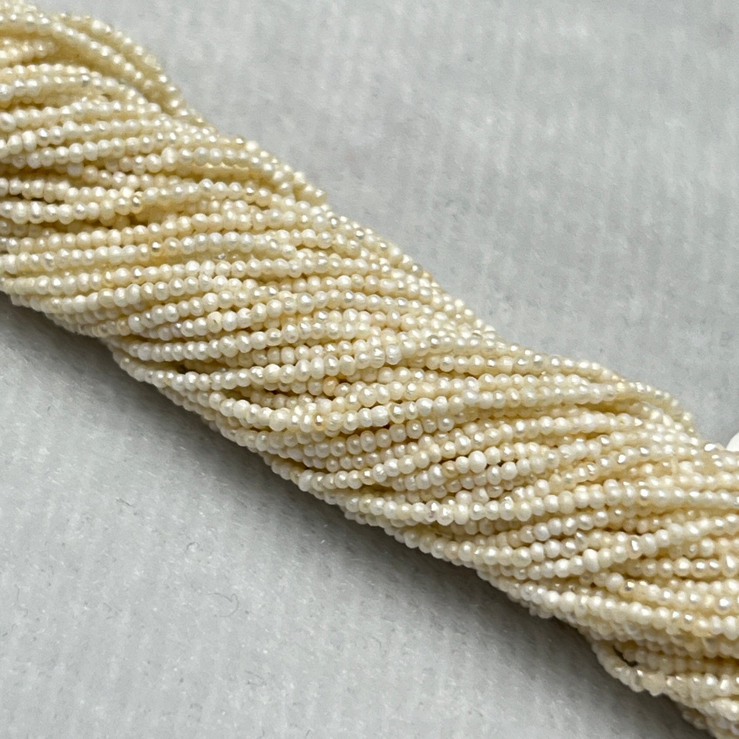 Fresh Water Pearl, Light Yellow Color, Near Round Shape, 1.5MM (Approx.)