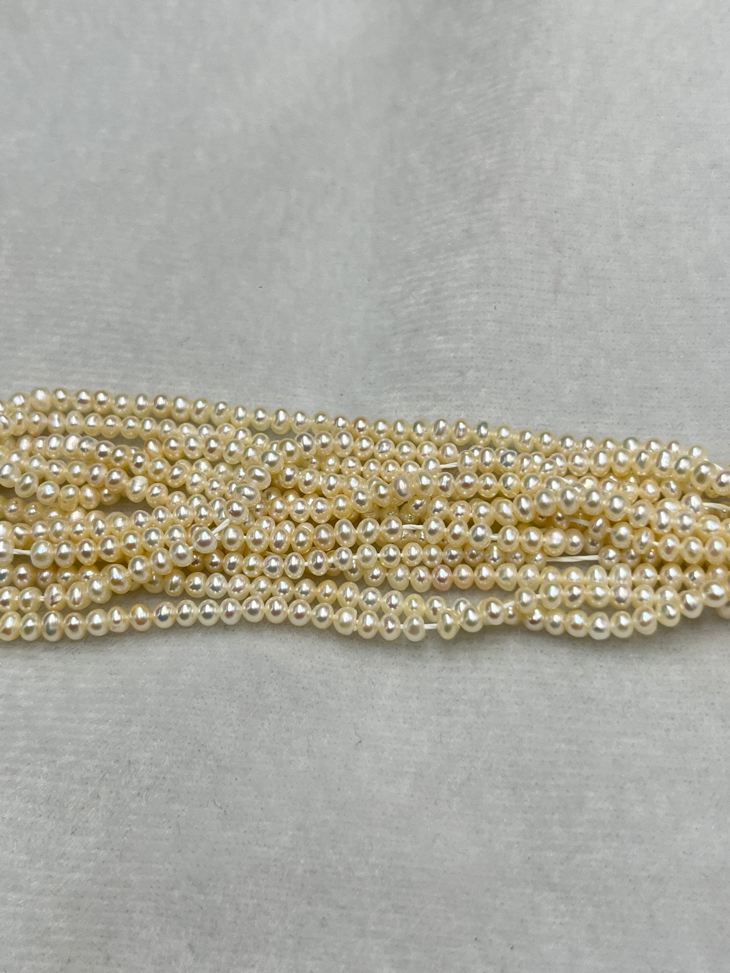 Fresh Water Pearl, White Color, Near Round Shape, 3.25 MM Size