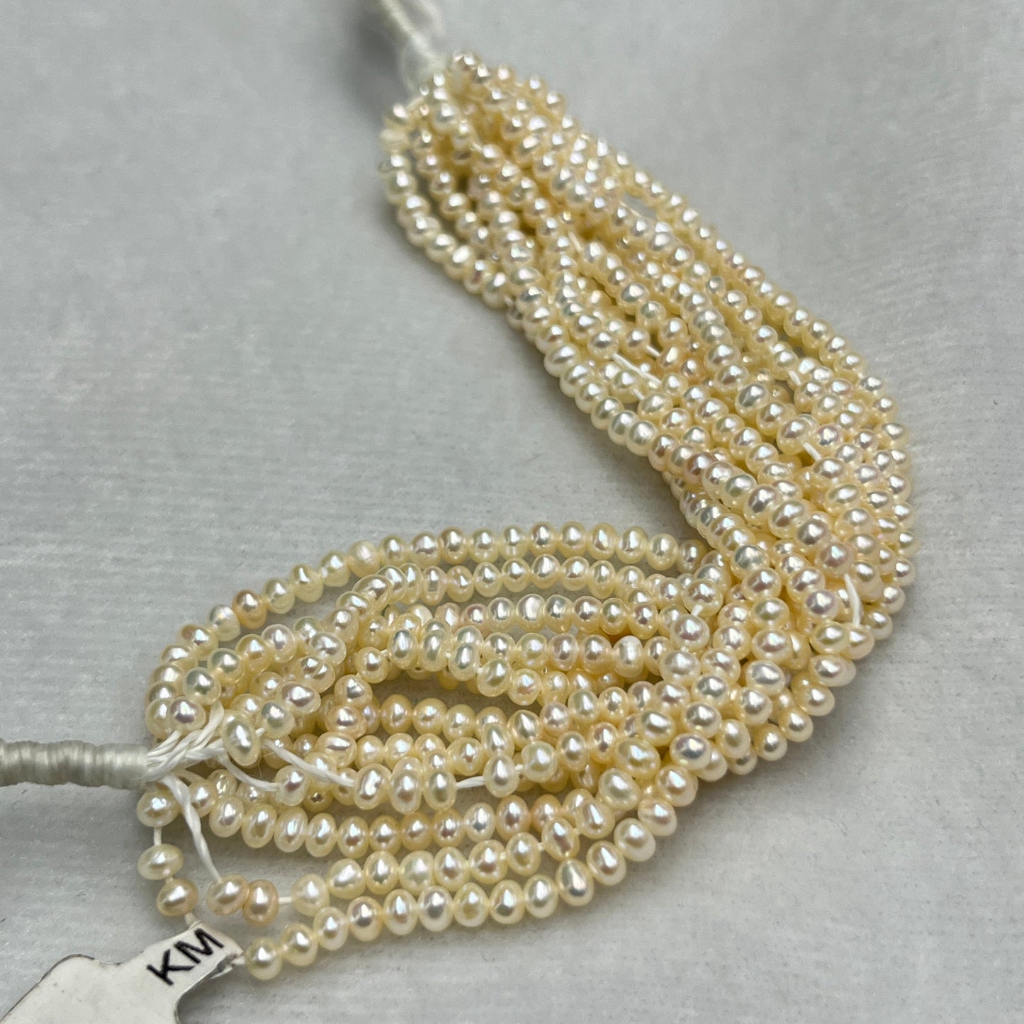 Fresh Water Pearl, White Color, Near Round Shape, 3.25 MM Size