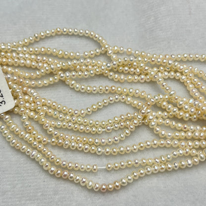 Fresh Water Pearl, White Color, Near Round Shape, 3.25 MM Size