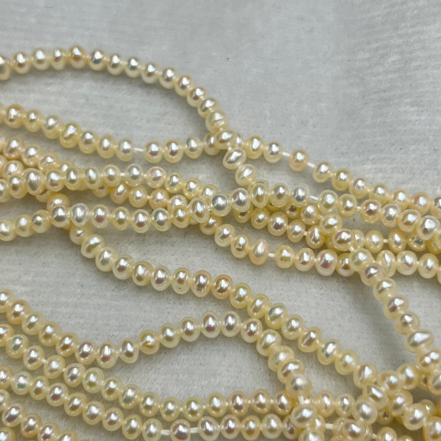 Fresh Water Pearl, White Color, Near Round Shape, 3.25 MM Size