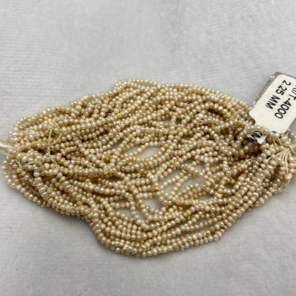 Fresh Water Pearl, Basra Color, Near Round Shape, 2.25 MM Size