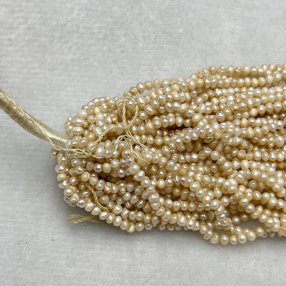 Fresh Water Pearl, Basra Color, Near Round Shape, 2.25 MM Size