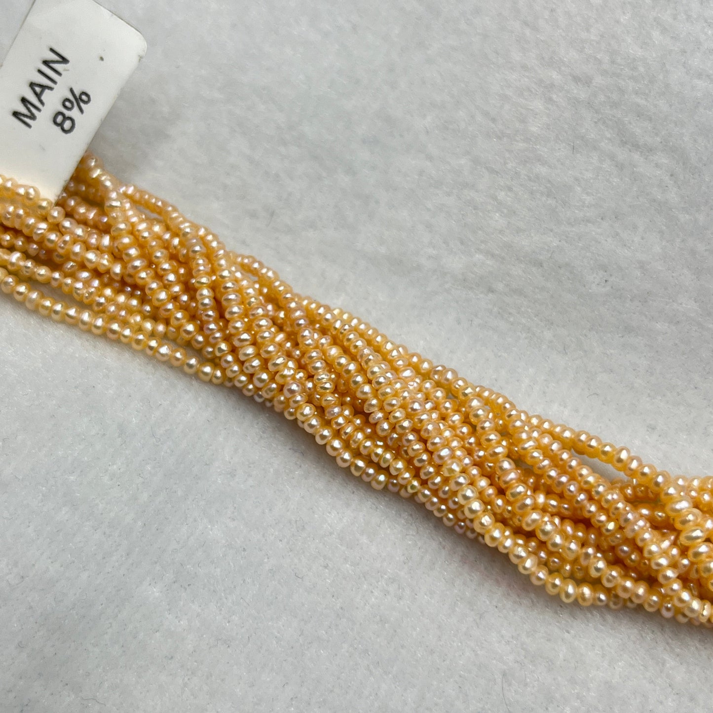 Fresh Water Pearl, Dark Peach Color, Flat Shape, 2.25 MM Size