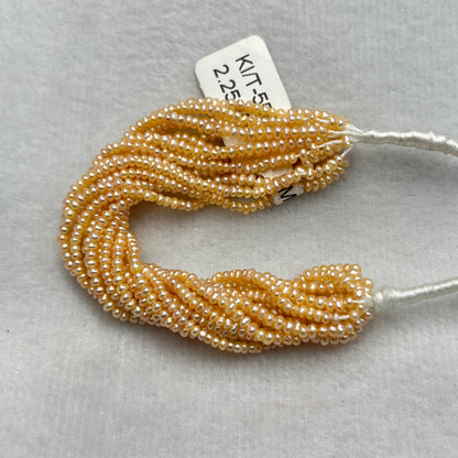 Fresh Water Pearl, Dark Peach Color, Flat Shape, 2.25 MM Size