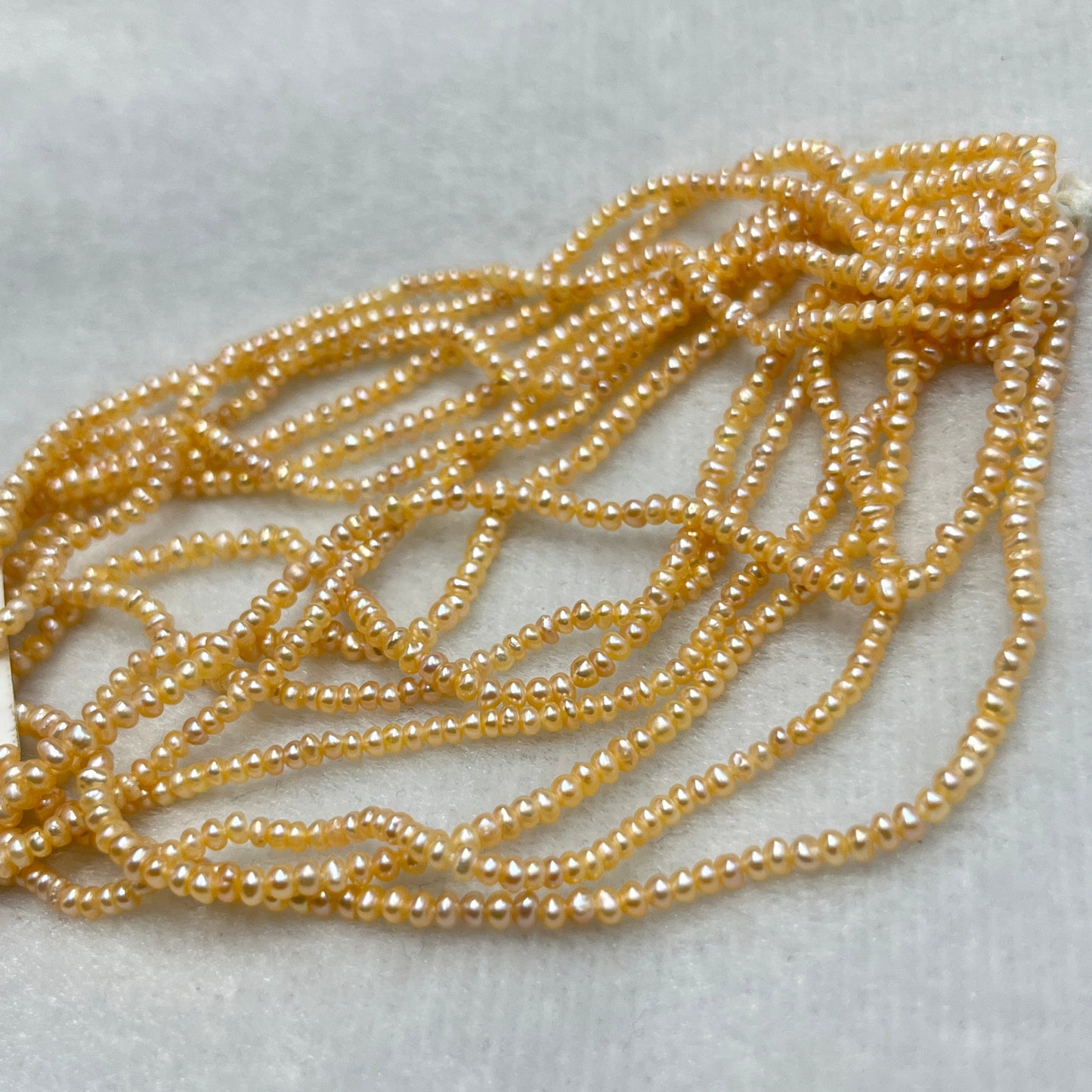 Fresh Water Pearl, Dark Peach Color, Flat Shape, 2.25 MM Size