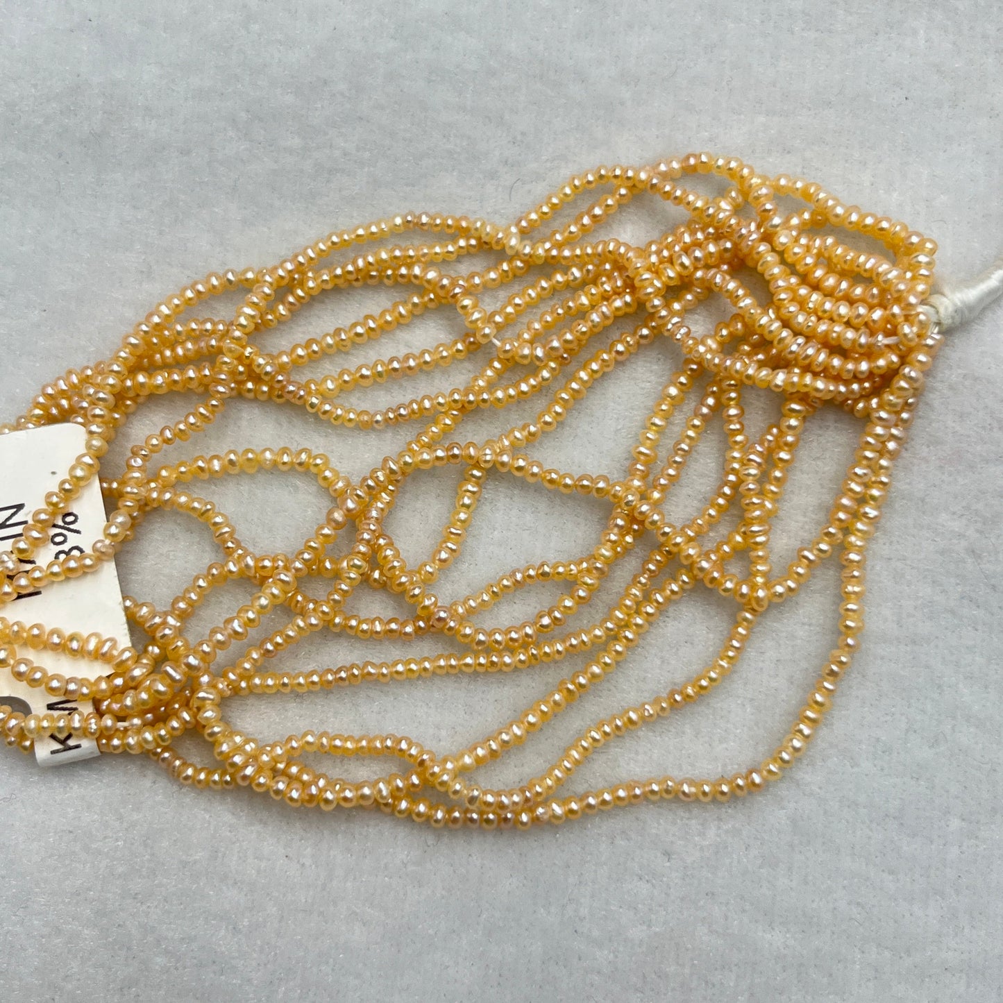 Fresh Water Pearl, Dark Peach Color, Flat Shape, 2.25 MM Size