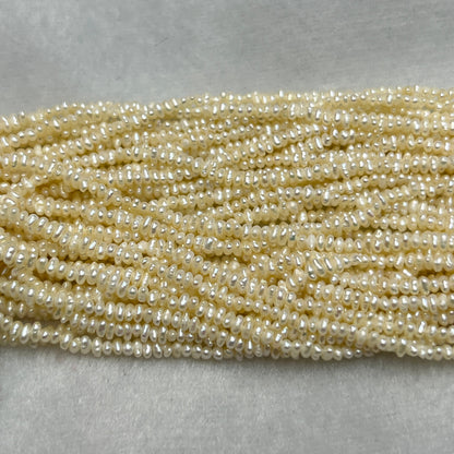 Fresh Water Pearl, Cream Color, Uneven Shape, 2.25 MM Size