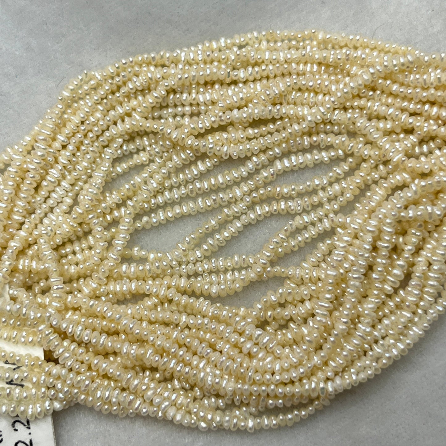 Fresh Water Pearl, Cream Color, Uneven Shape, 2.25 MM Size