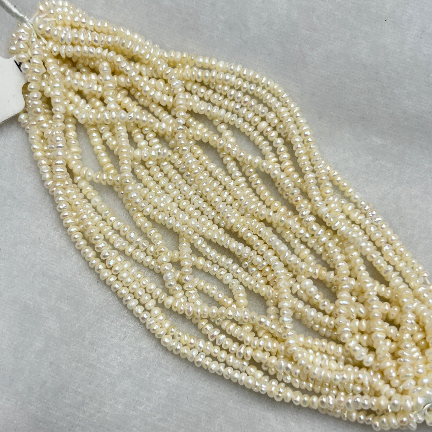 Fresh Water Pearl, White Color, Uneven Shape, 2 MM Size