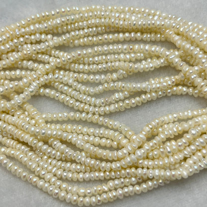 Fresh Water Pearl, White Color, Uneven Shape, 2 MM Size