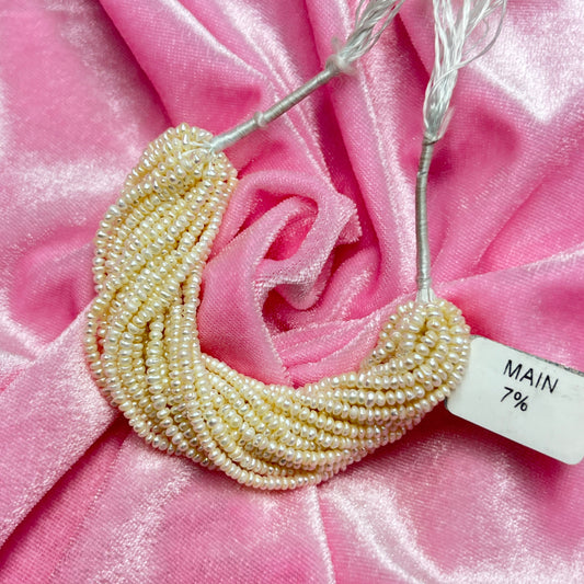 Fresh Water Pearl, White Color, Uneven Shape, 2 MM Size