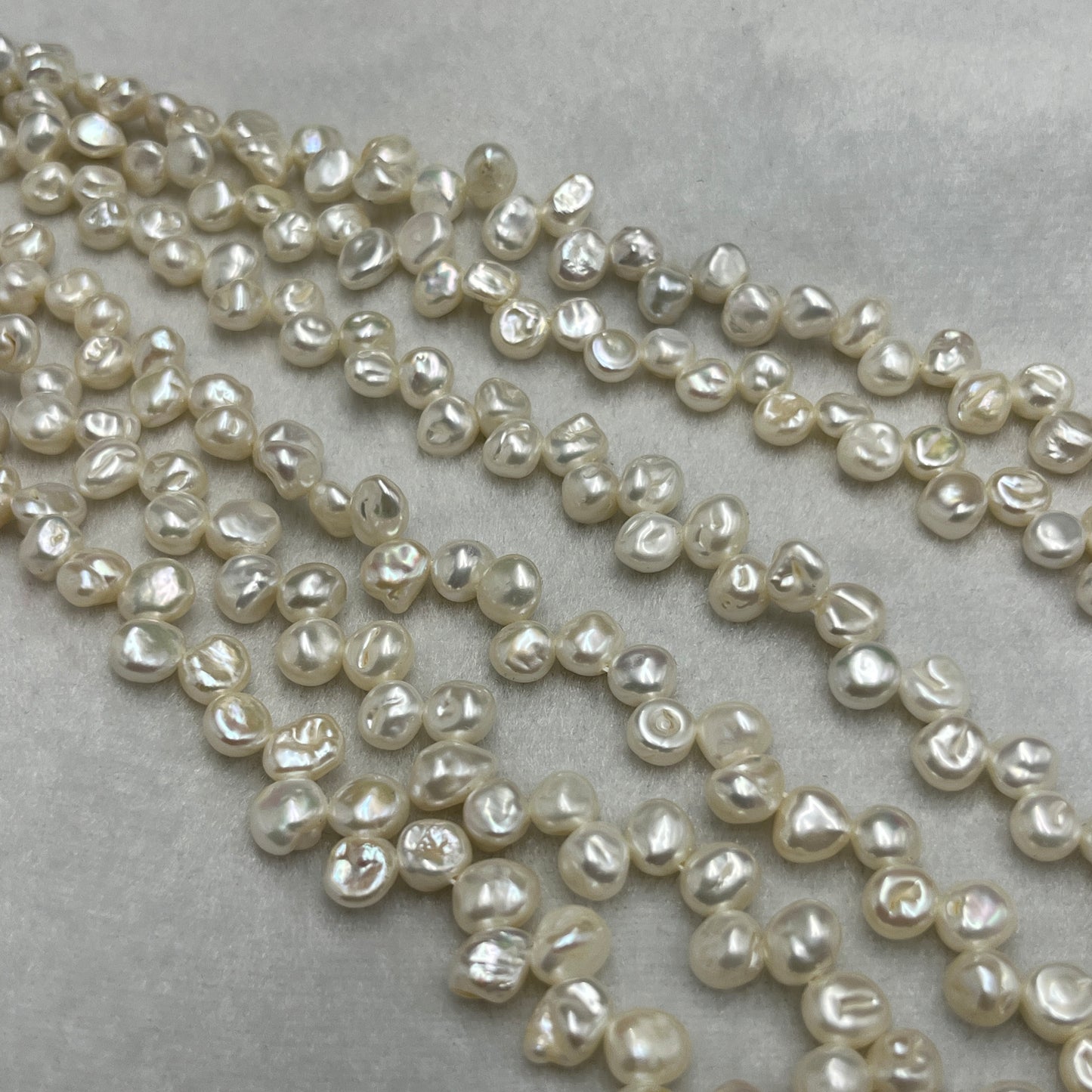 Fresh Water Pearl, Off White Color, Fancy Shape, 6-8 MM Size