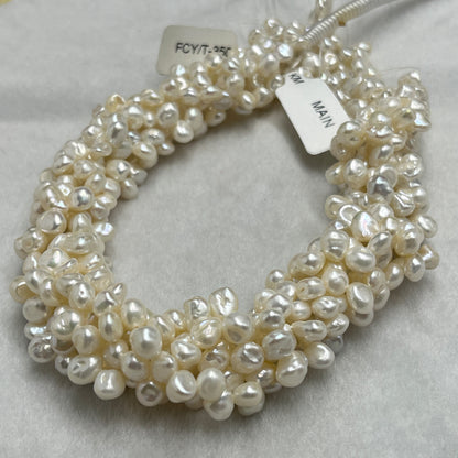 Fresh Water Pearl, Off White Color, Fancy Shape, 6-8 MM Size