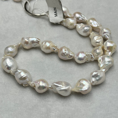 Fresh Water Pearl, Cream, Baroque Shape, 12-15MM Size