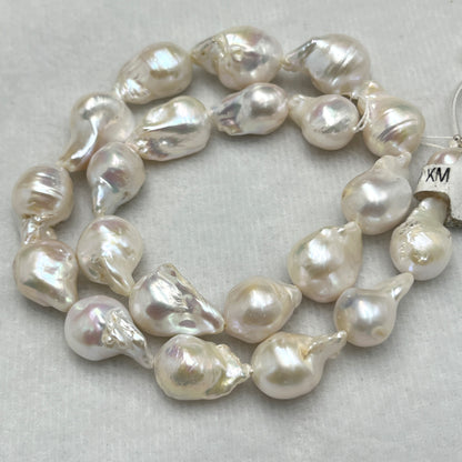 Fresh Water Pearl, Cream, Baroque Shape, 12-15MM Size